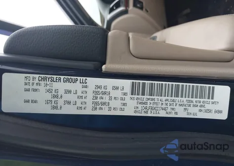 2012 Jeep Grand Cherokee Limited from USA, damaged, VIN 1C4RJFBGXCC174467